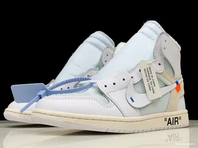 MaikeSneakers Jordan 1 AQ0818-100 White Off-White Retro Air High 0521